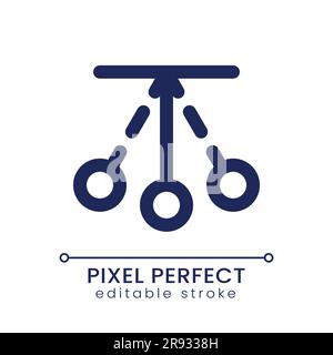 Pendulum animation pixel perfect linear ui icon Stock Vector