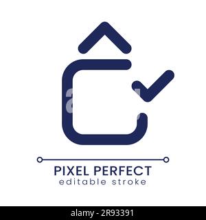 Jump animation applying pixel perfect linear ui icon Stock Vector