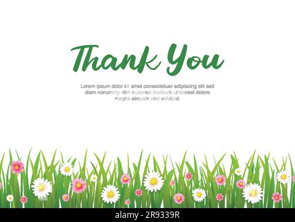Thank you lettering greeting card. Thank you calligraphy handwritten card template background. Stock Vector