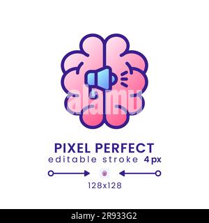 Neuro advertising gradient fill desktop icon Stock Vector