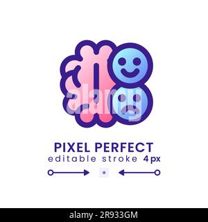 Human emotions gradient fill desktop icon Stock Vector