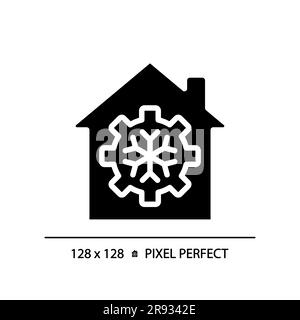 General cooling black glyph icon Stock Vector