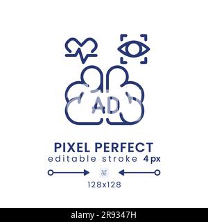 Biometrics linear desktop icon Stock Vector
