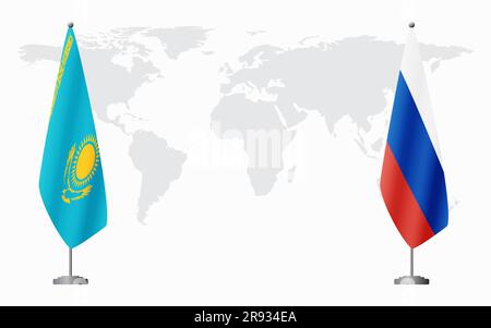 Kazakhstan Map Russia Flag Colors Stock Illustration 1402689083