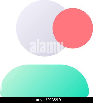 Notification from personal page pixel perfect flat gradient two-color ui icon Stock Vector