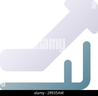 Growth pixel perfect flat gradient two-color ui icon Stock Vector