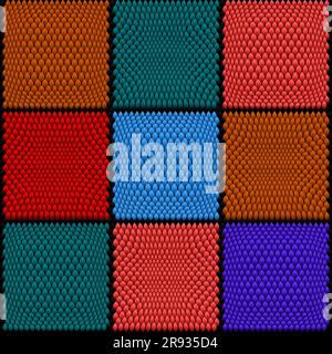 Set of seamless, colored mosaic patterns. colorful texture Stock Vector