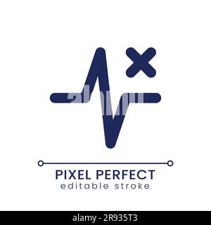 Removed pulse animation pixel perfect linear ui icon Stock Vector