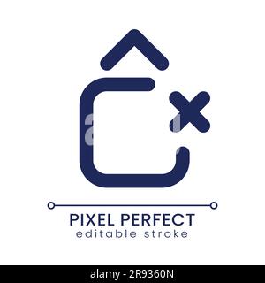 Remove jump animation effect pixel perfect linear ui icon Stock Vector