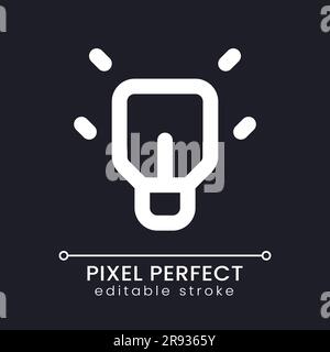 Messenger features pixel perfect white linear ui icon for dark theme Stock Vector
