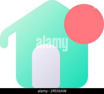 Notification from homepage pixel perfect flat gradient two-color ui icon Stock Vector
