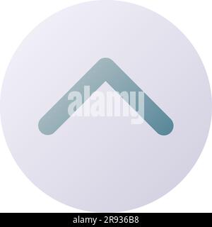 Upward direction arrow pixel perfect flat gradient two-color ui icon Stock Vector