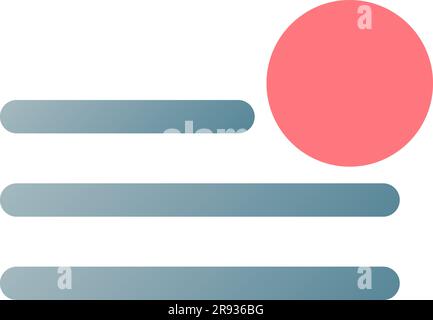 Notification from main menu pixel perfect flat gradient two-color ui icon Stock Vector