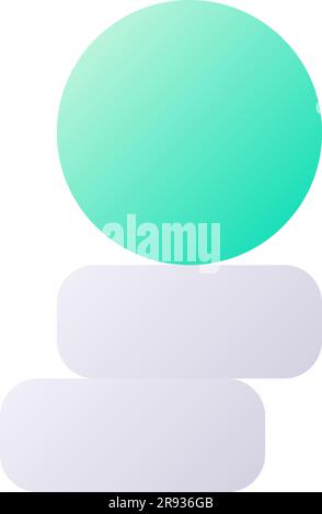 Coins stack pixel perfect flat gradient two-color ui icon Stock Vector