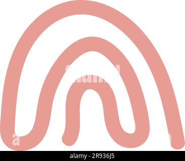 abstract cute hand drawn rainbow using pastel color . vector illustration Stock Vector