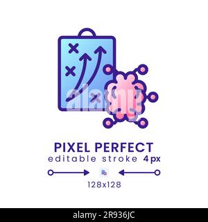 Neuromarketing strategies gradient fill desktop icon Stock Vector