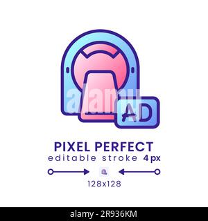 Functional magnetic resonance imaging gradient fill desktop icon Stock Vector