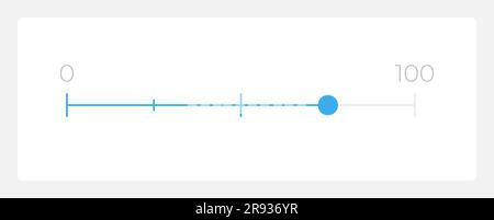 Slider with dividers UI element template Stock Vector