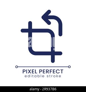 Cropping pixel perfect linear ui icon Stock Vector