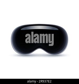 New modern VR glasses. Virtual reality headset. Realistic 3D vector Illustration. Stock Vector