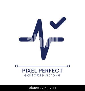 Heartbeat animation effect applying pixel perfect linear ui icon Stock Vector