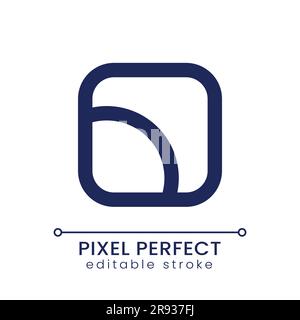 Color saturation pixel perfect linear ui icon Stock Vector