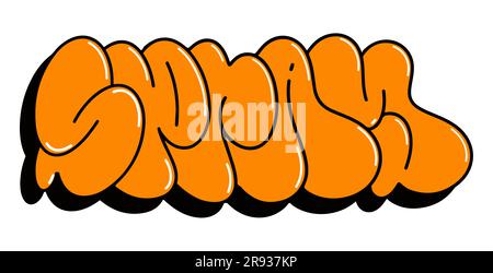 multicolored background, graffiti letters, bright colored inscriptions in the style of graffiti street art Stock Vector