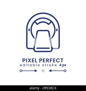 MRI machine linear desktop icon Stock Vector
