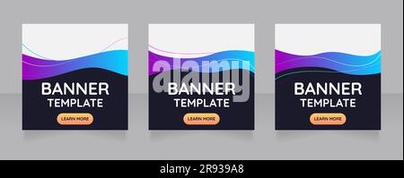 Cosmetology salon promo web banner design template Stock Vector
