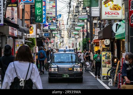 Bustling Dotonbori in Osaka, Japan Stock Photo