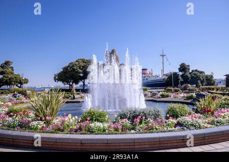 Yamashita Park in spring Stock Photo