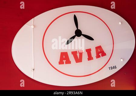 Bordeaux , Aquitaine France - 06 16 2023 : Avia 1957 sign text and