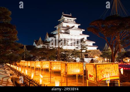 Aizu picture candle festival Stock Photo