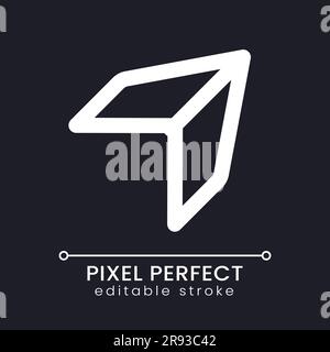 Share and repost pixel perfect white linear ui icon for dark theme Stock Vector