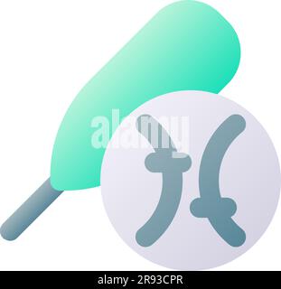 Baseball equipment pixel perfect flat gradient two-color ui icon Stock Vector