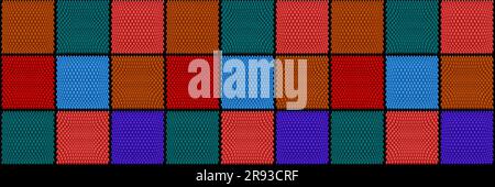Set of seamless, colored mosaic patterns. colorful texture Stock Vector