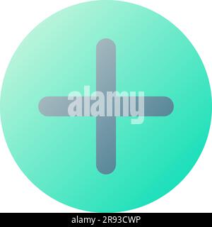 Add button pixel perfect flat gradient two-color ui icon Stock Vector