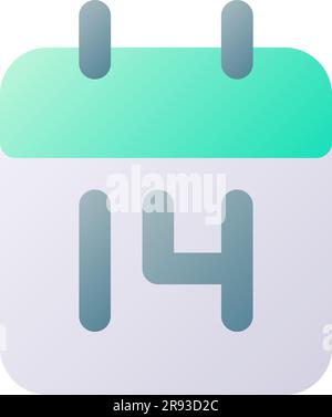 Calendar application pixel perfect flat gradient two-color ui icon Stock Vector