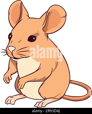 Fluffy mouse design over white Stock Vector