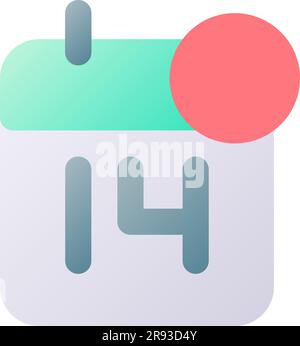 Calendar reminder pixel perfect flat gradient two-color ui icon Stock Vector