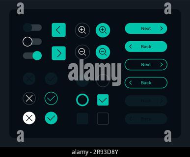 Account settings UI elements kit Stock Vector Image & Art - Alamy