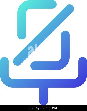 Turn off microphone pixel perfect gradient linear ui icon Stock Vector