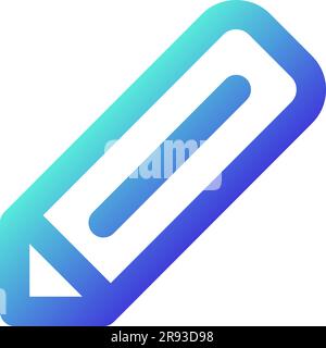 Pencil pixel perfect gradient linear ui icon Stock Vector