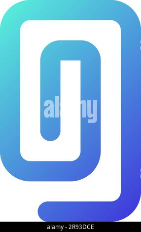 Paperclip pixel perfect gradient linear ui icon Stock Vector