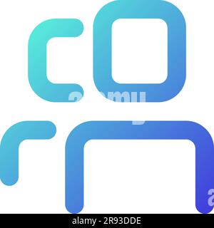 Social network group pixel perfect gradient linear ui icon Stock Vector