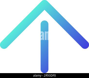 Move upward pixel perfect gradient linear ui icon Stock Vector