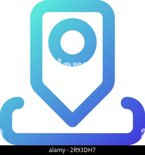 Location pin pixel perfect gradient linear ui icon Stock Vector