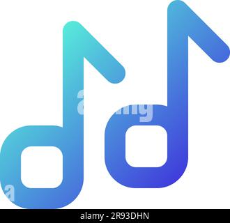 Musical notes pixel perfect gradient linear ui icon Stock Vector