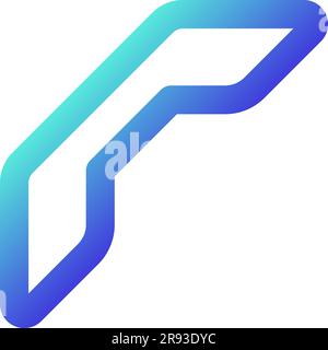 Call ended pixel perfect gradient linear ui icon Stock Vector