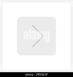 Disabled right arrow button UI element template Stock Vector